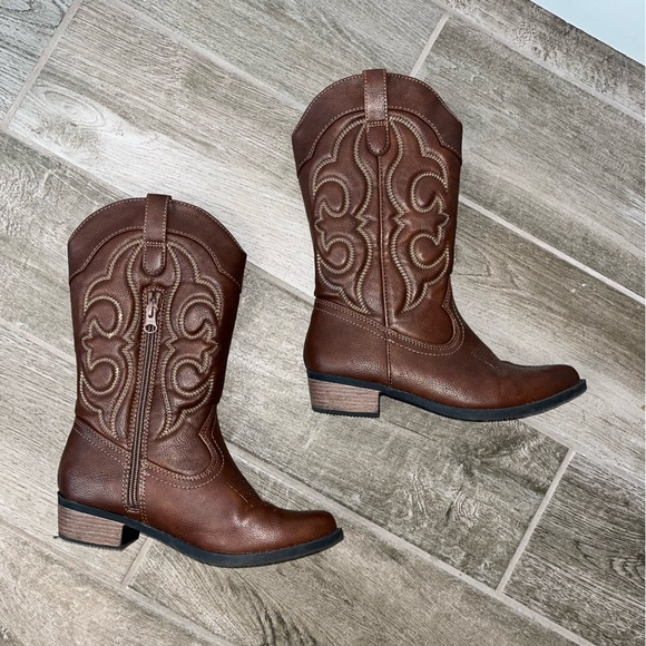 Cat & Jack Cowgirl Boots Size 4 Western Boots - Picture 9 of 12